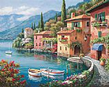 Sung Kim Villagio dal Lago painting